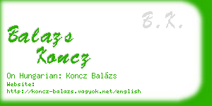 balazs koncz business card